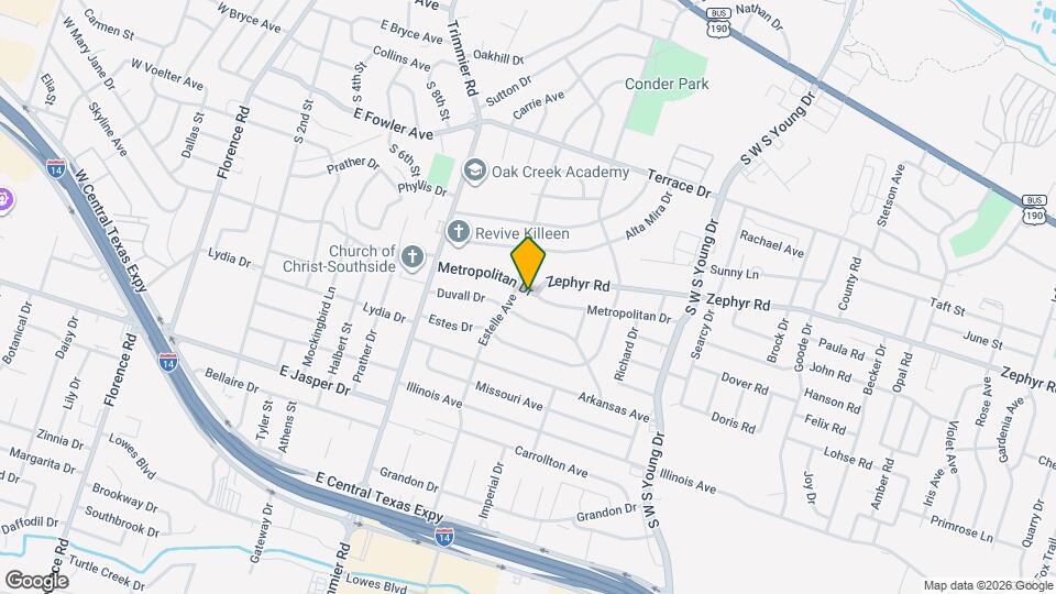 1304 Metropolitan Dr Map and Location Details