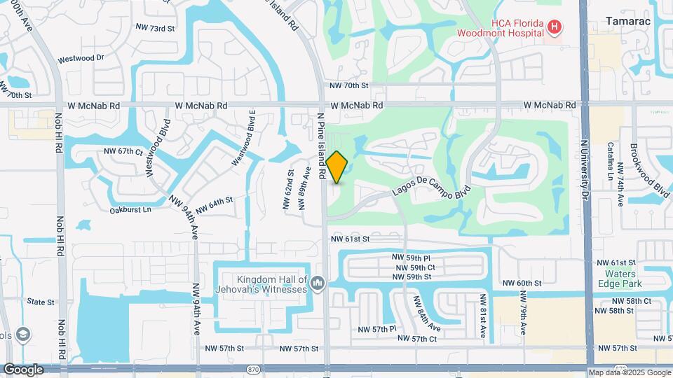 6734 N Pine Island Rd Map and Location Details