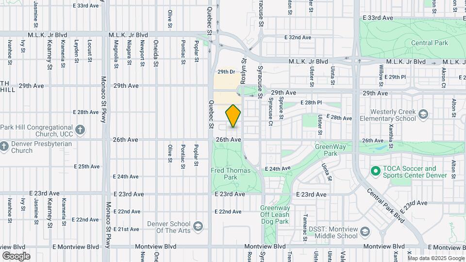7453 E 26th Ave, Unit 2 Map and Location Details