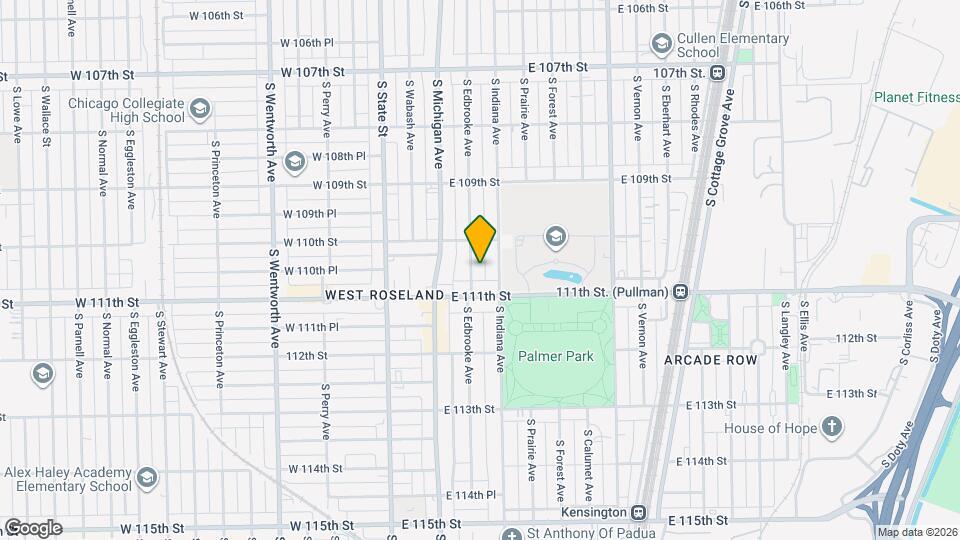 11031 S Edbrooke Ave Map and Location Details