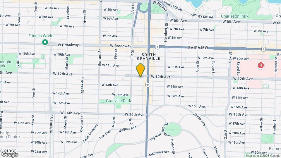 1546 W 12th Ave Map and Location Details
