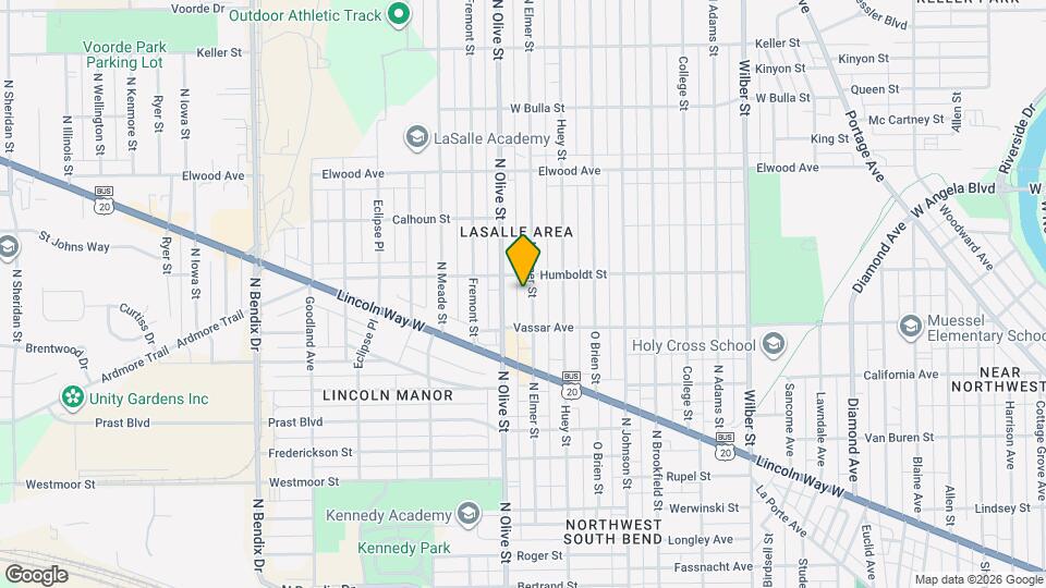 1133 N Elmer St Map and Location Details