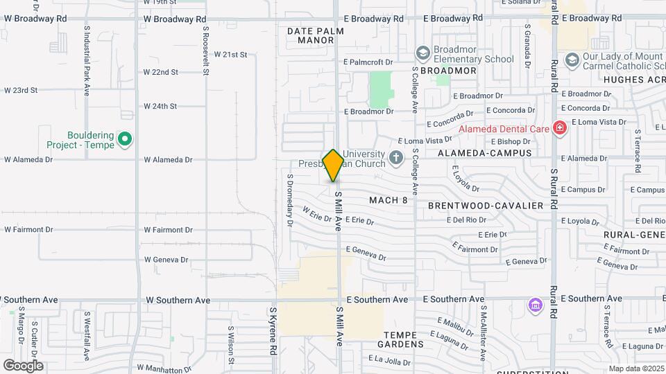 2808 S Mill Ave Mapa y Detalles de la Ubicación