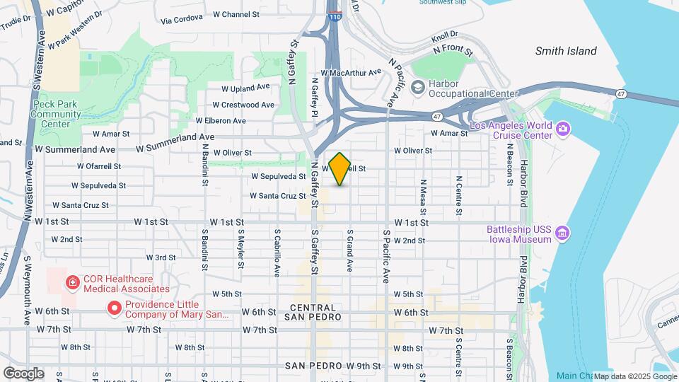623-627 W Sepulveda St Mapa y Detalles de la Ubicación