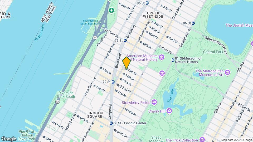 158 W 75th St Map and Location Details