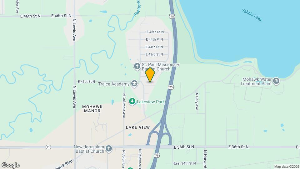 2821 E 40th Pl N Map and Location Details