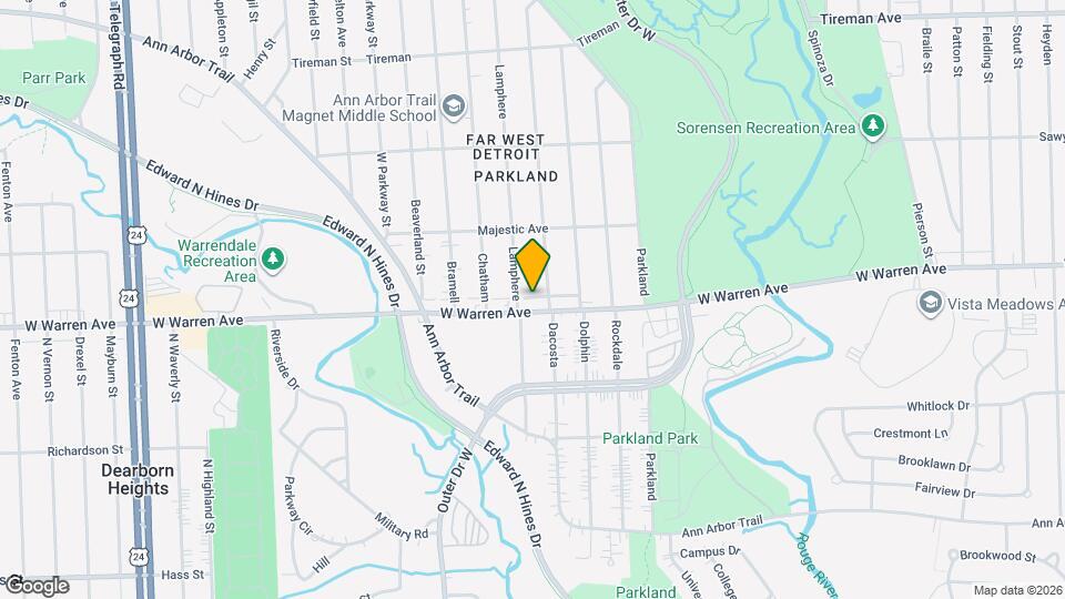 22330 W Warren Ave Map and Location Details