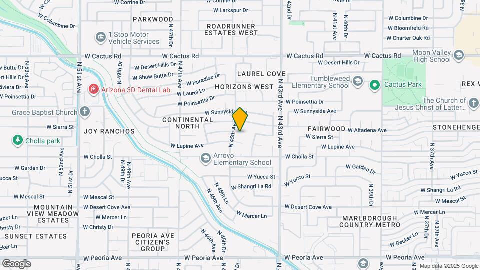 4431 W Sierra St Map and Location Details