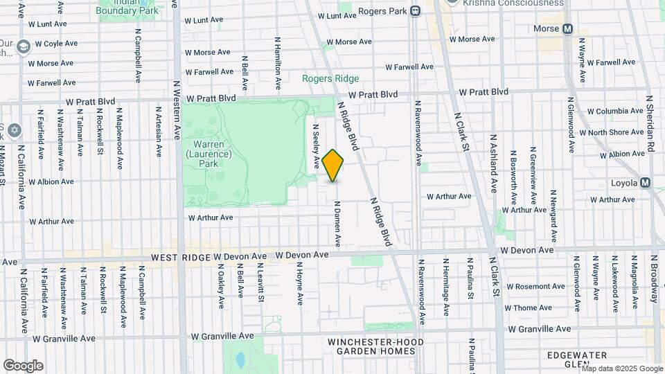 Damen Center Apartments Map and Location Details