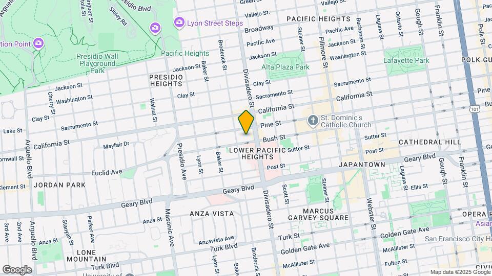 2654 Bush St Map and Location Details