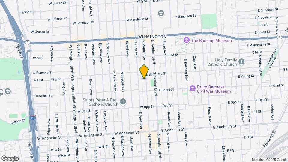 1141 N Marine Ave Map and Location Details