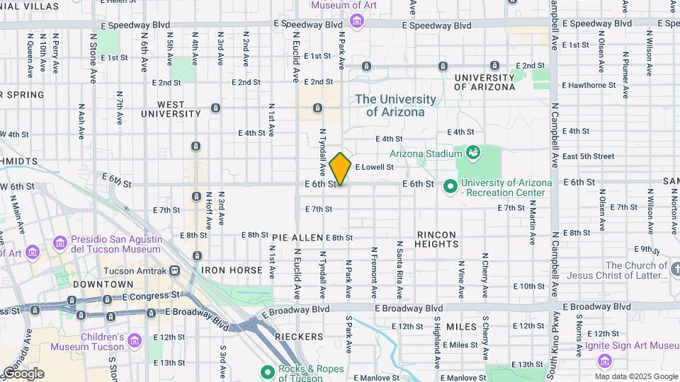 924 E 6th St Map and Location Details