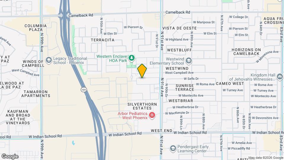 9219 W Sells Dr Map and Location Details