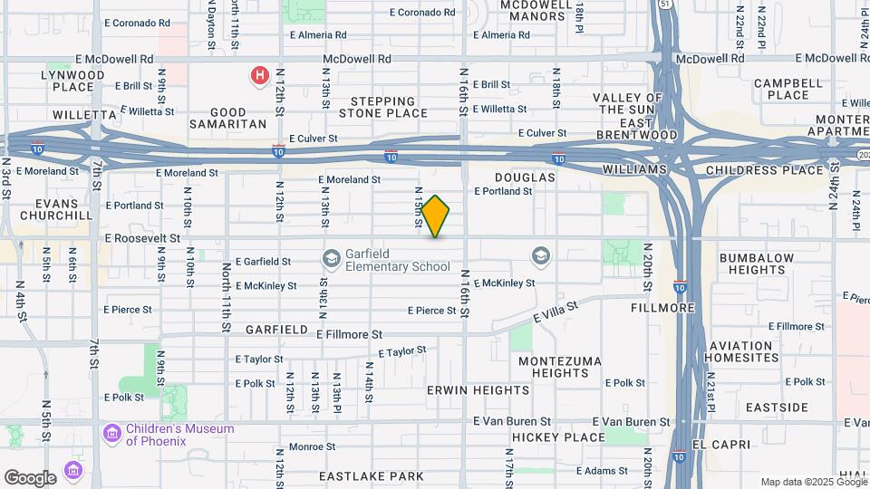 1517 E Roosevelt St Mapa y Detalles de la Ubicación