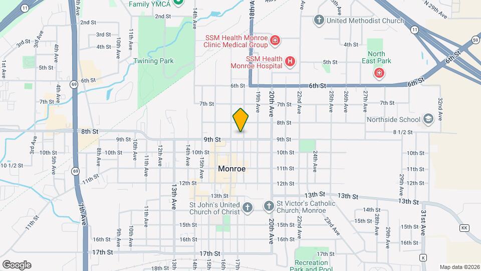 1717 9th St, Unit Lower Unit Map and Location Details