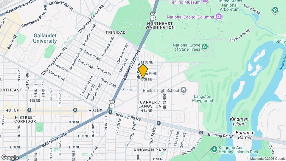 1749 L St NE Map and Location Details