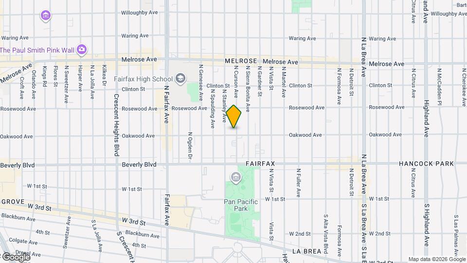 409 N Curson Ave Map and Location Details
