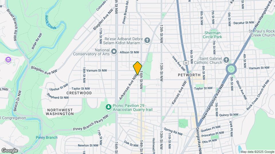 4207 Arkansas Ave NW Mapa y Detalles de la Ubicación