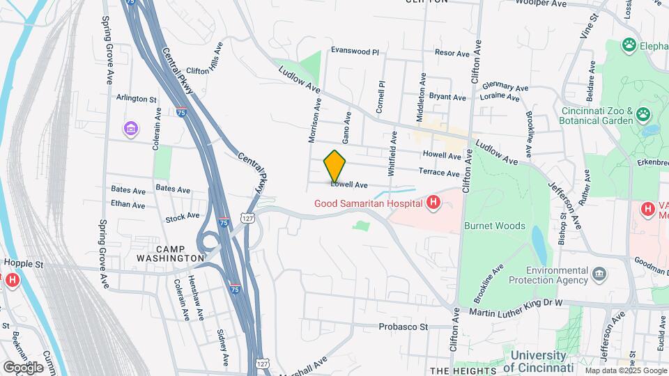 563 Lowell Ave Map and Location Details