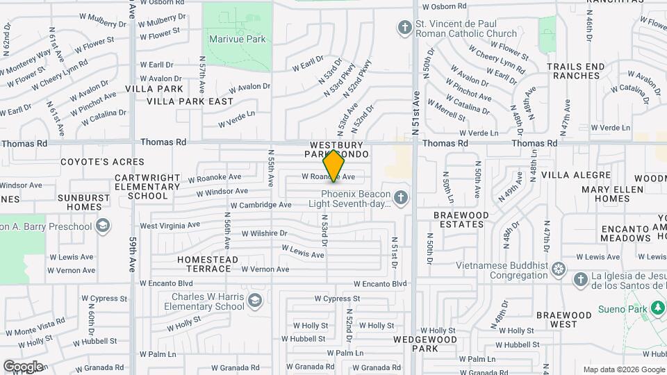 5318 W Windsor Ave Mapa y Detalles de la Ubicación