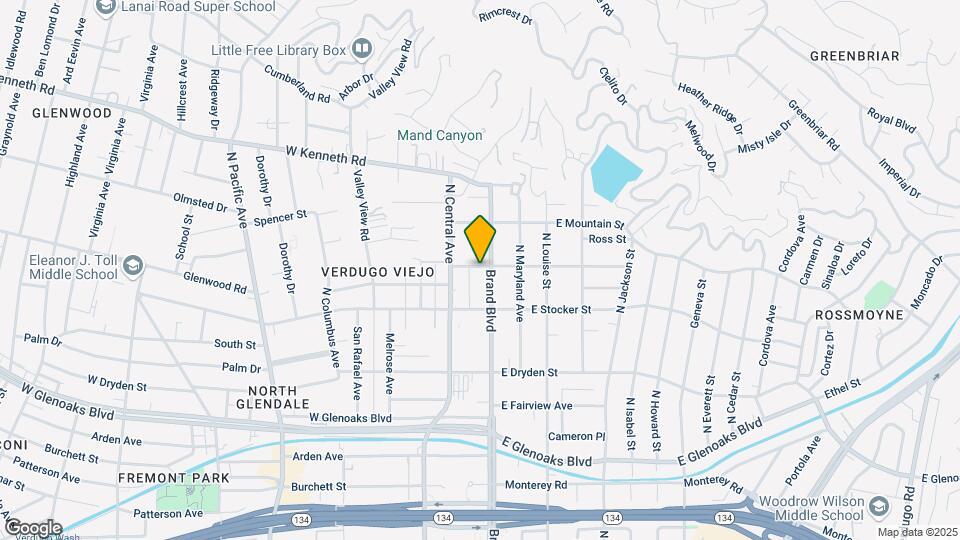 1237 N Brand Blvd Map and Location Details