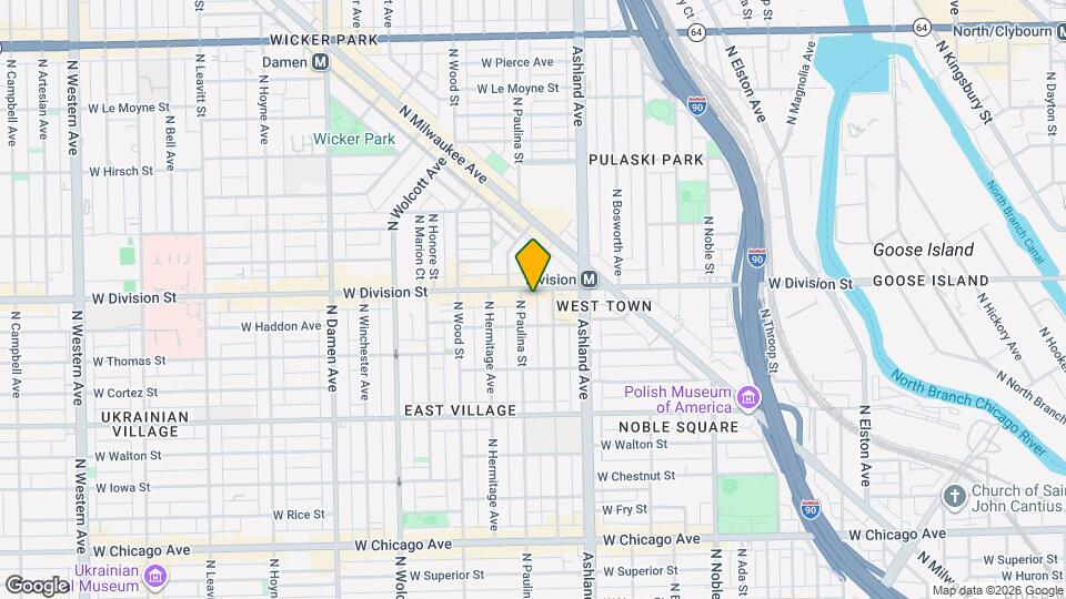 1653 W Division St Mapa y Detalles de la Ubicación