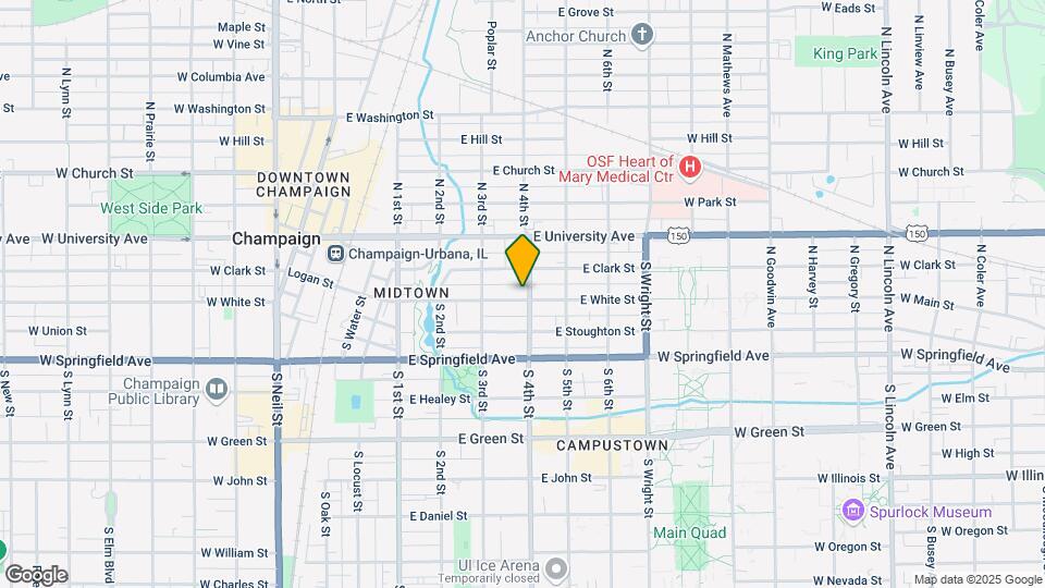 314 E White St Map and Location Details