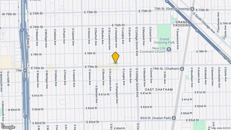 7852 S Champlain Ave Map and Location Details