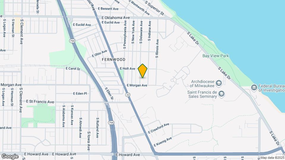 3454 S Delaware Ave-Unit -3454A Map and Location Details