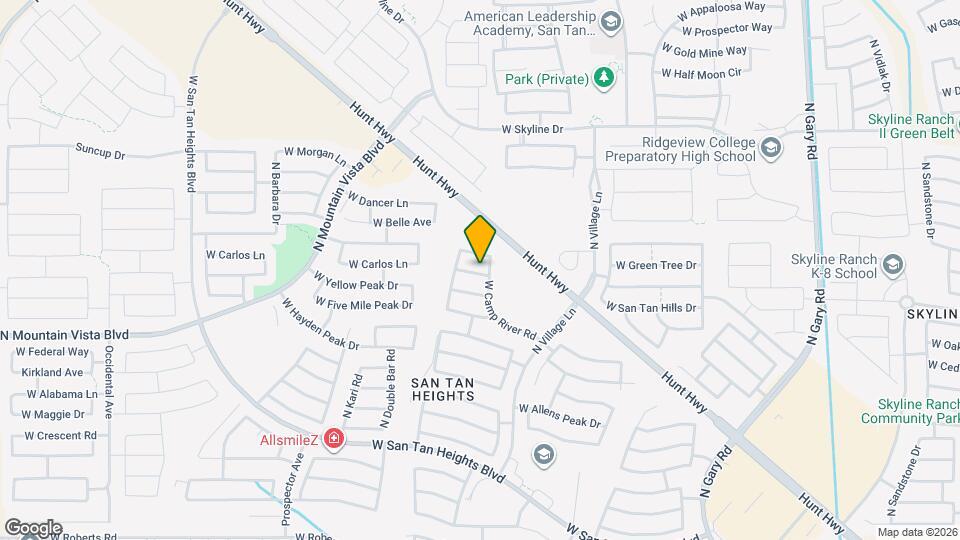2768 W San Carlos Ln Mapa y Detalles de la Ubicación