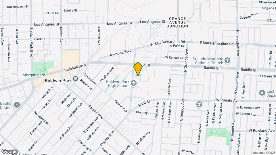 4016 Puente Ave Mapa y Detalles de la Ubicación