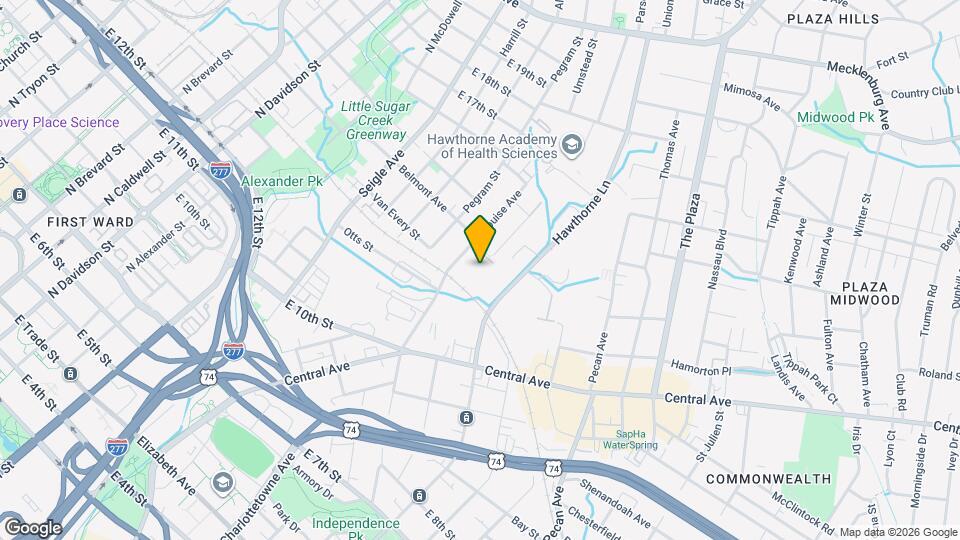 1101 Hawthorne Ln Map and Location Details