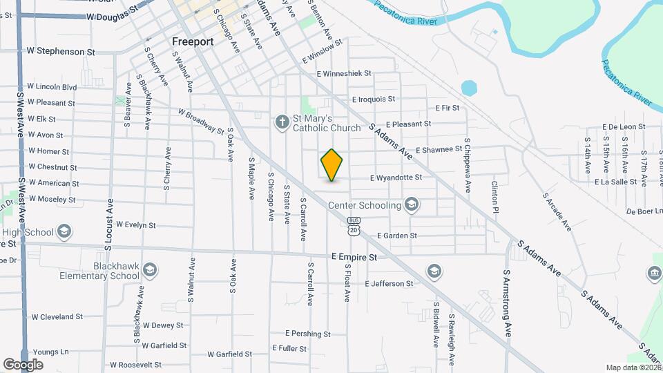 404 E Prospect Terrace Map and Location Details