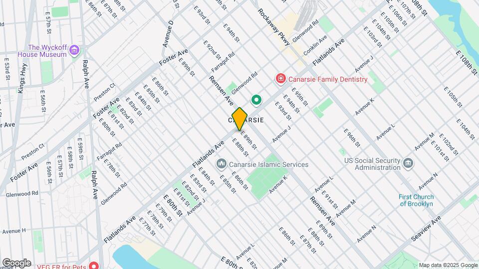 912 E 89th St Map and Location Details