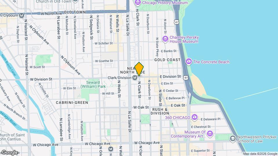 1190 N Clark St Mapa y Detalles de la Ubicación