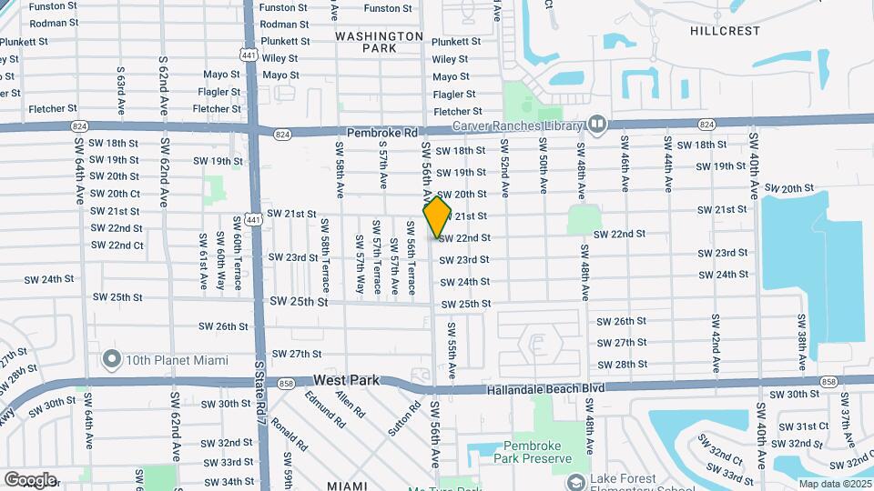 5532 SW 22nd St Map and Location Details