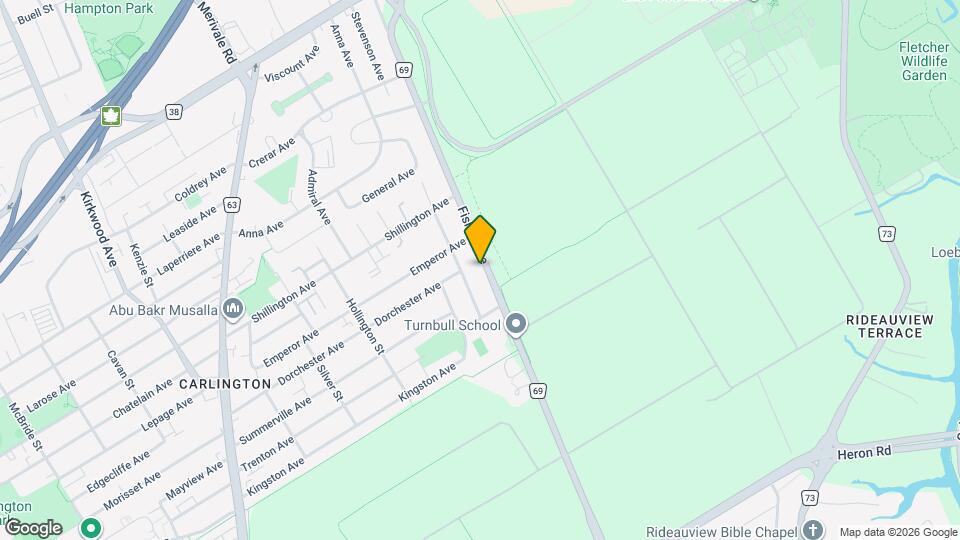 1052 Fisher Ave Map and Location Details