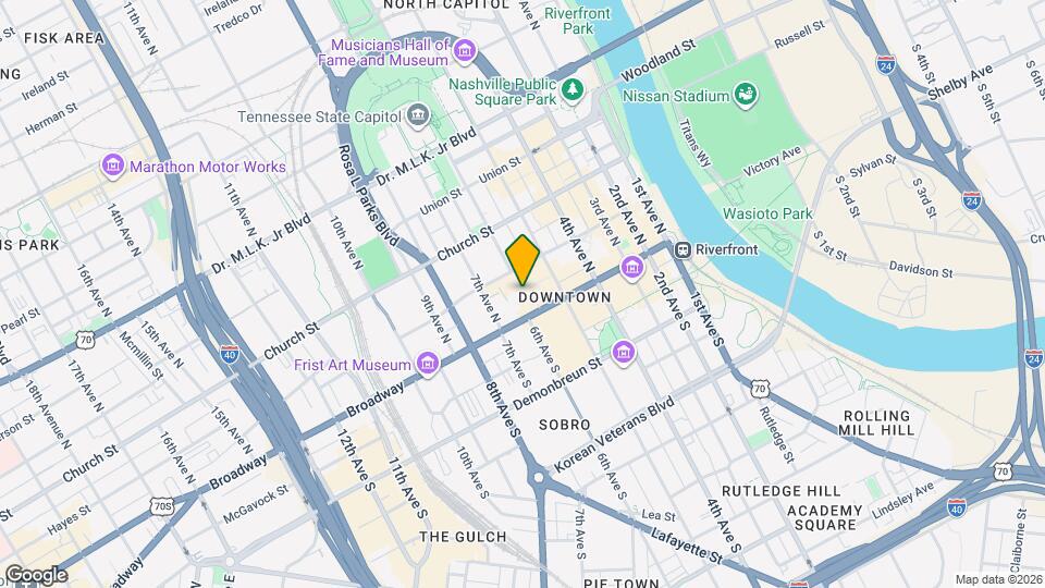 The Place at Fifth + Broadway Map and Location Details