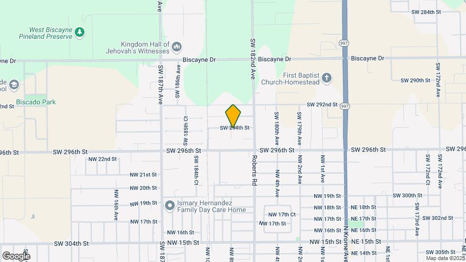 18290 SW 294th St Map and Location Details