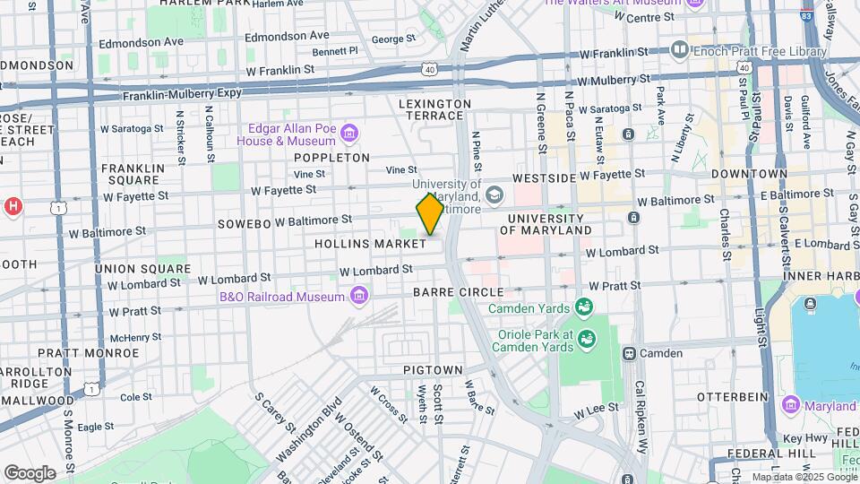 821 Hollins St Mapa y Detalles de la Ubicación