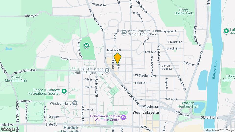 601 Evergreen St, Unit 601 B Map and Location Details