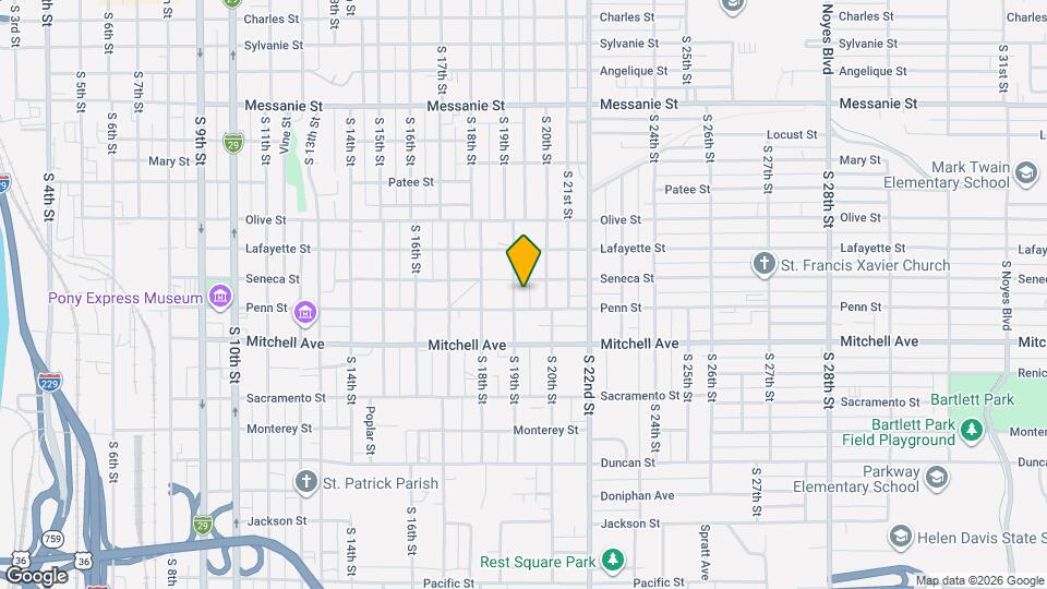 1111 S 19th St Map and Location Details