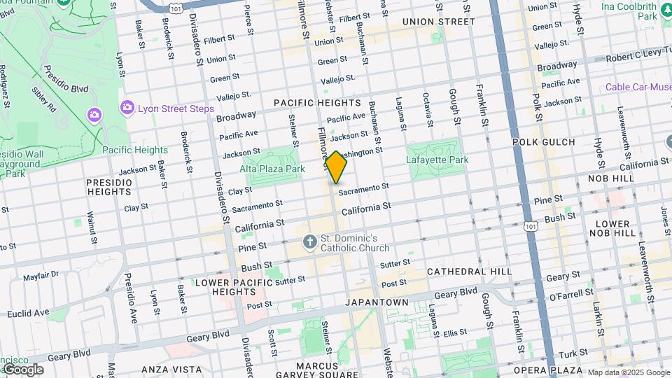 2214 Fillmore St Map and Location Details