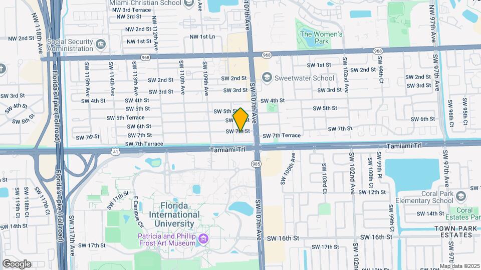 10764 SW 7th St Map and Location Details