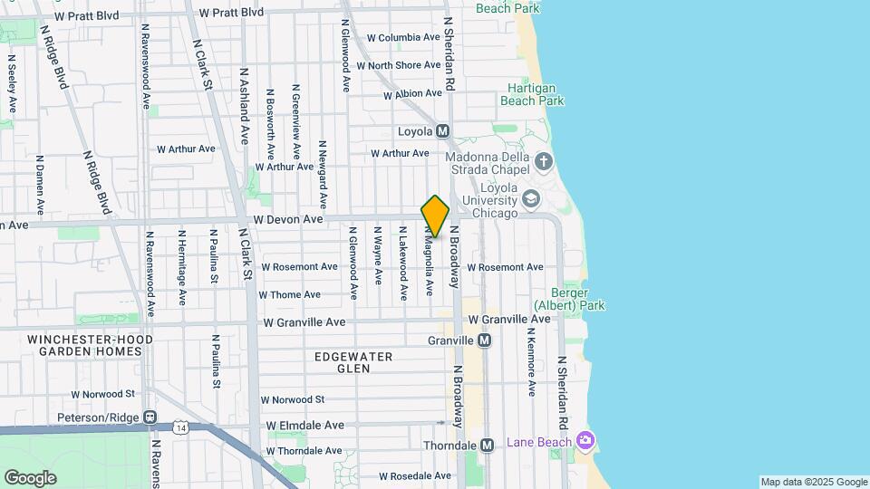 6325-6327 N Magnolia Ave Mapa y Detalles de la Ubicación