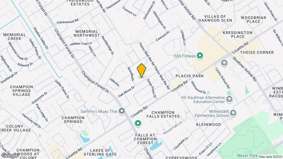 8010 Oak Moss Dr Map and Location Details