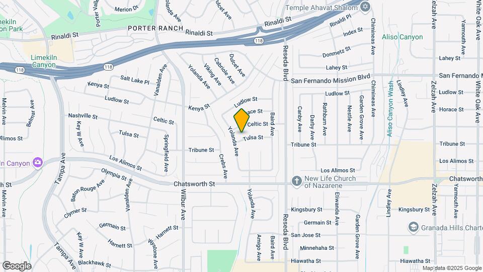 18711 Tulsa St, Unit Tulsa ADU Map and Location Details