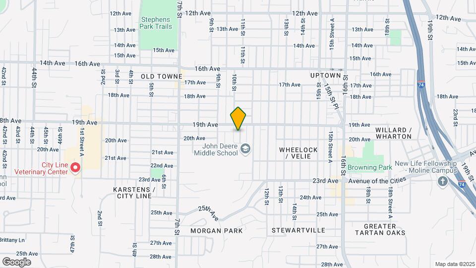 1921 10th St, Unit Upper Map and Location Details