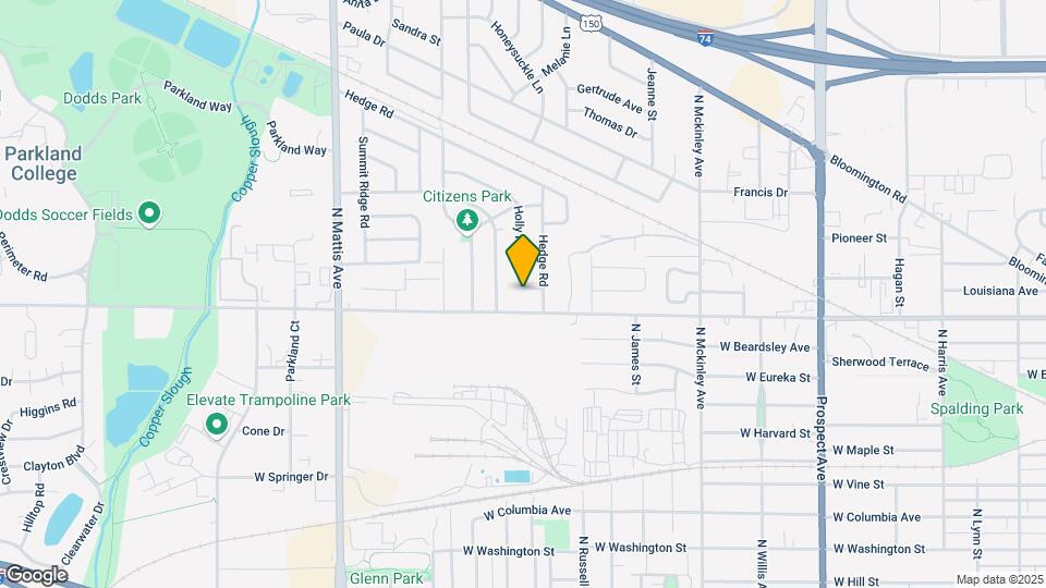 1405 Holly Hill Dr Map and Location Details