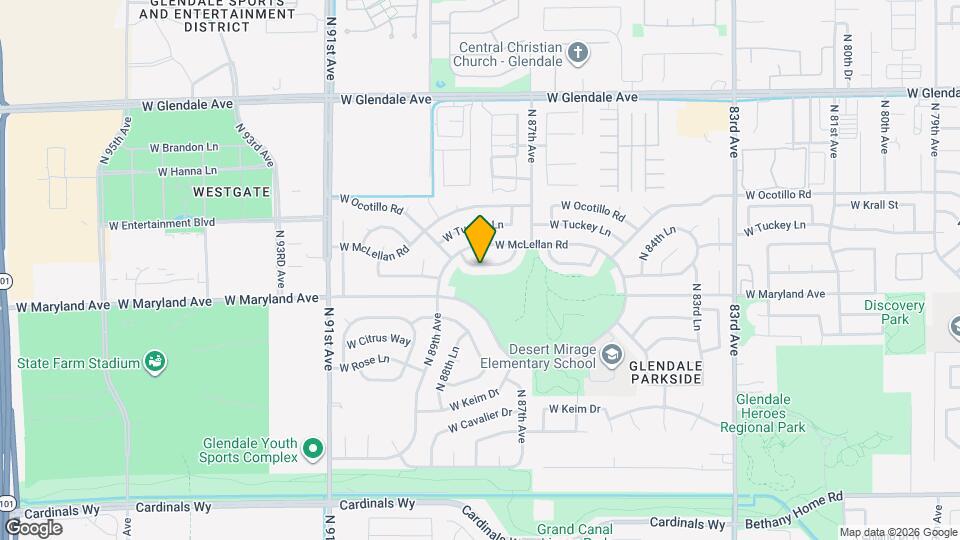 8743 W Sierra Vista Dr Mapa y Detalles de la Ubicación